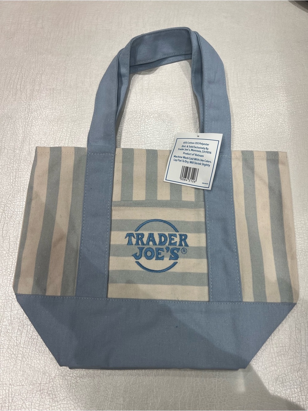 NWT Limited edition trader joe pastel blue tote